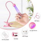 Lampe De Séchage Uv Led Pour Vernis À Ongles Pince De Bureau Flexible Mini Usb Portable Sèche-Ongles Outils De Salon De Manucure 360