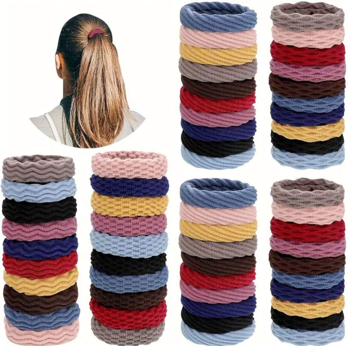 Élastiques À Cheveux Sans Couture 3 Piéces