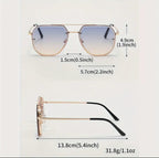 Paire De Lunettes Décoratives Rétro À Double Faisceau Pour Hommes