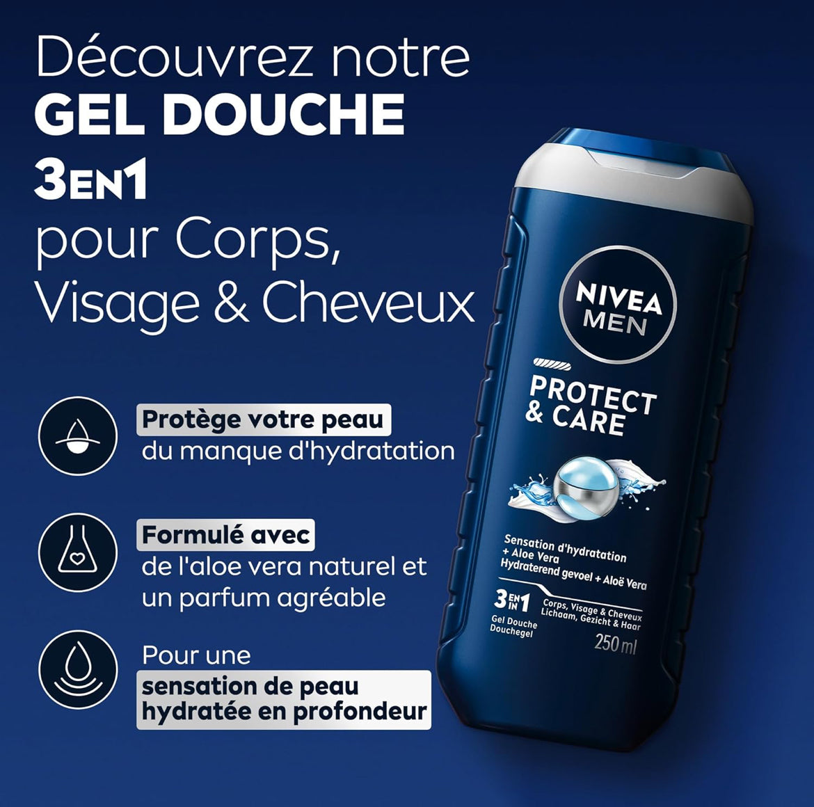 Nivea Douche De Soin Protect & Care Men