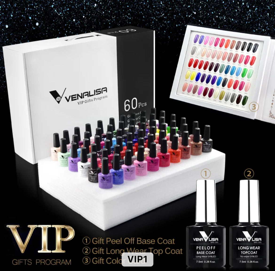 Venalisa Vip1-5 60 Couleurs Uv Gel Vernis À Ongles Semi-Permanent