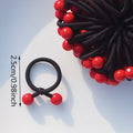 Lot De Élastiques À Cheveux Avec Perles Rouges