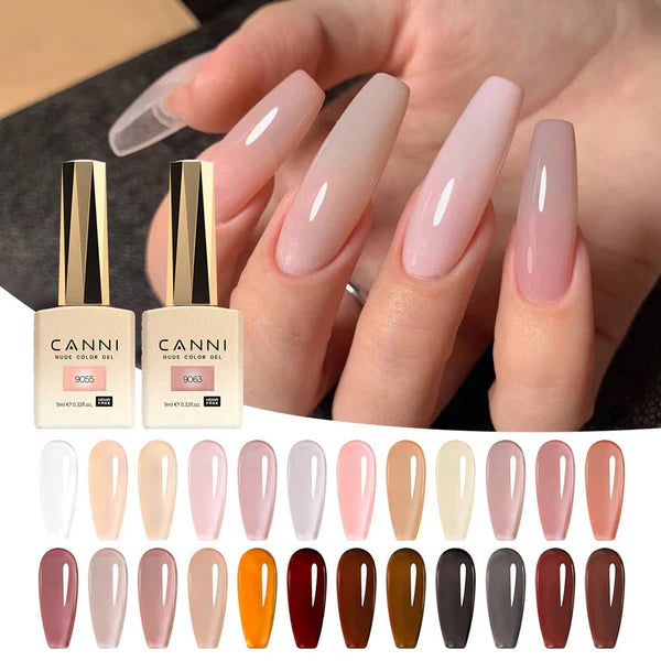 Canni Vernis À Ongles Gel Semi-Permanent Cc3 24 Couleurs Soak Off Color Uv & Led Gel Polish 9Ml