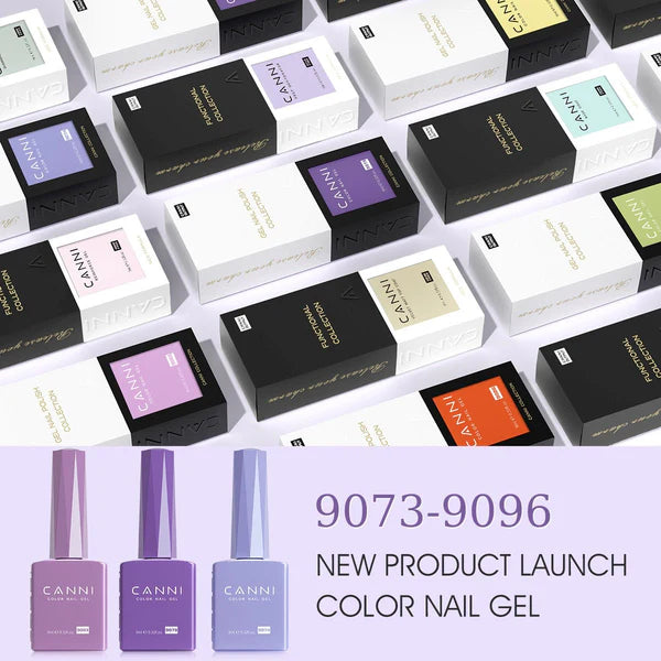 Canni Vernis À Ongles Gel Semi-Permanent Cc4 24 Couleurs Soak Off Color Uv & Led Gel Polish 9Ml