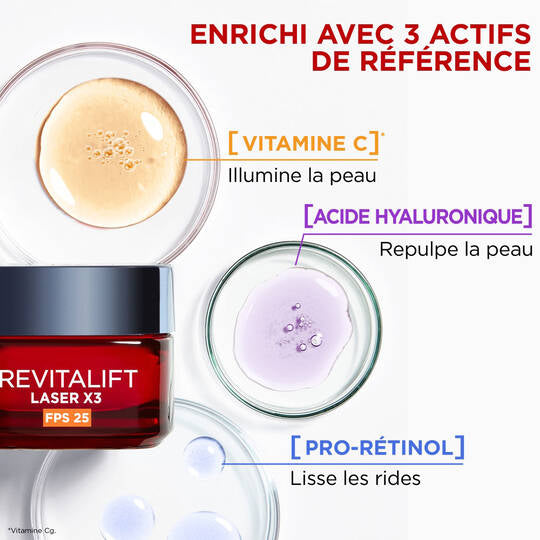 L’Oréal Paris Revitalift Laser X3 Crème De Jour Anti-Age Triple Action Spf 25