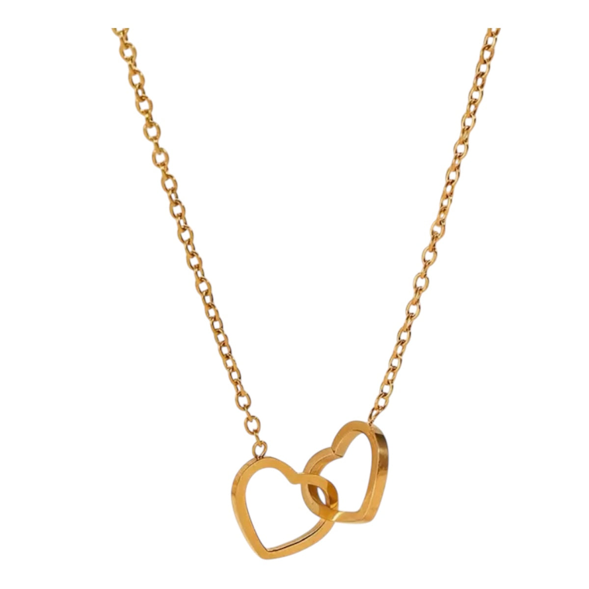 Collier Double Cœur Élégance