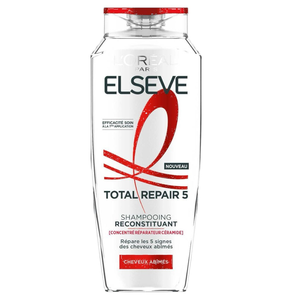 L'Oreal Paris Elseve Total Repair 5 Shampooing Reconstituant Acides Aminés Et Céramide Cheveux Abîmés