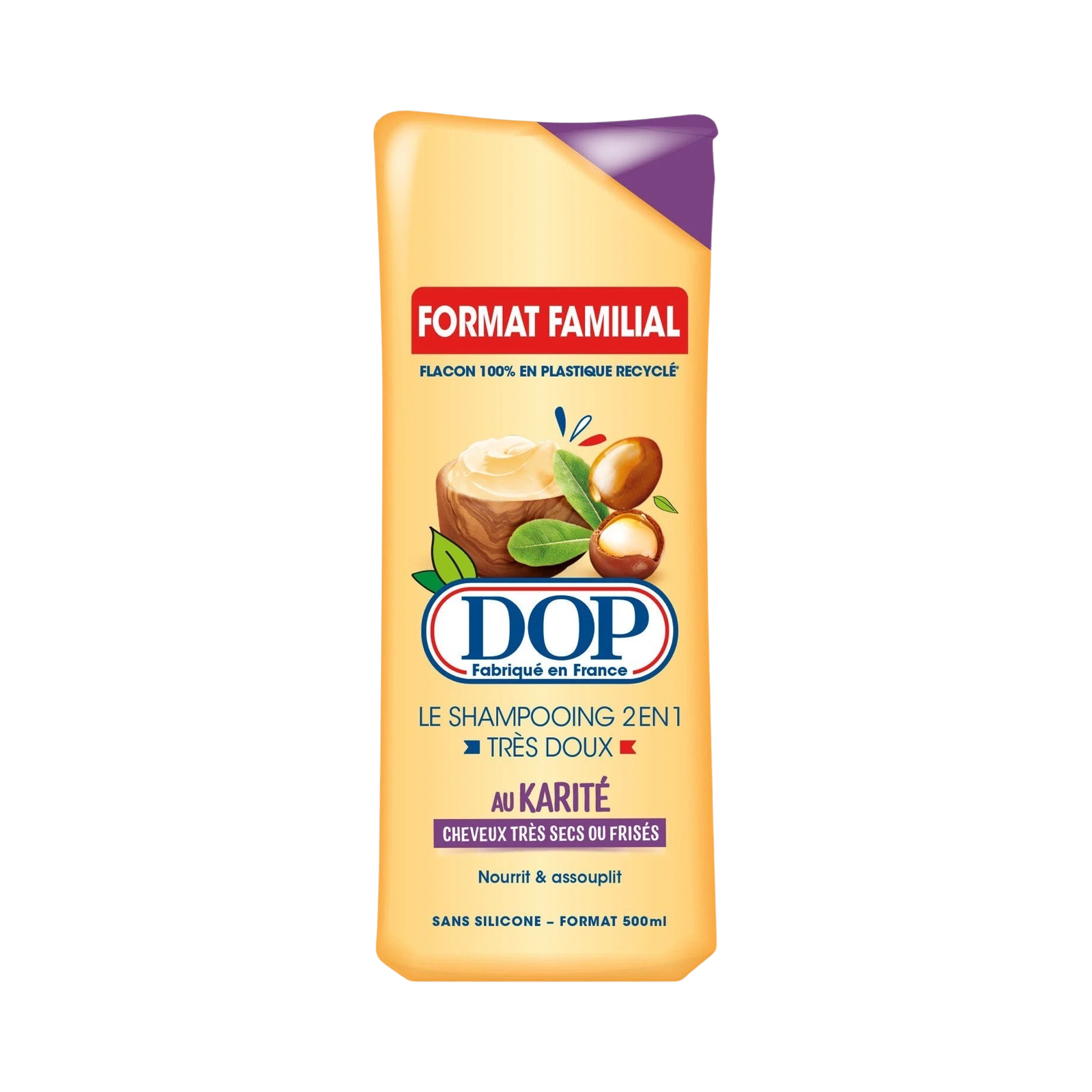 Dop Cheveux Très Secs Shampooing Très Doux 2-En-1 Au Karité Format Familial