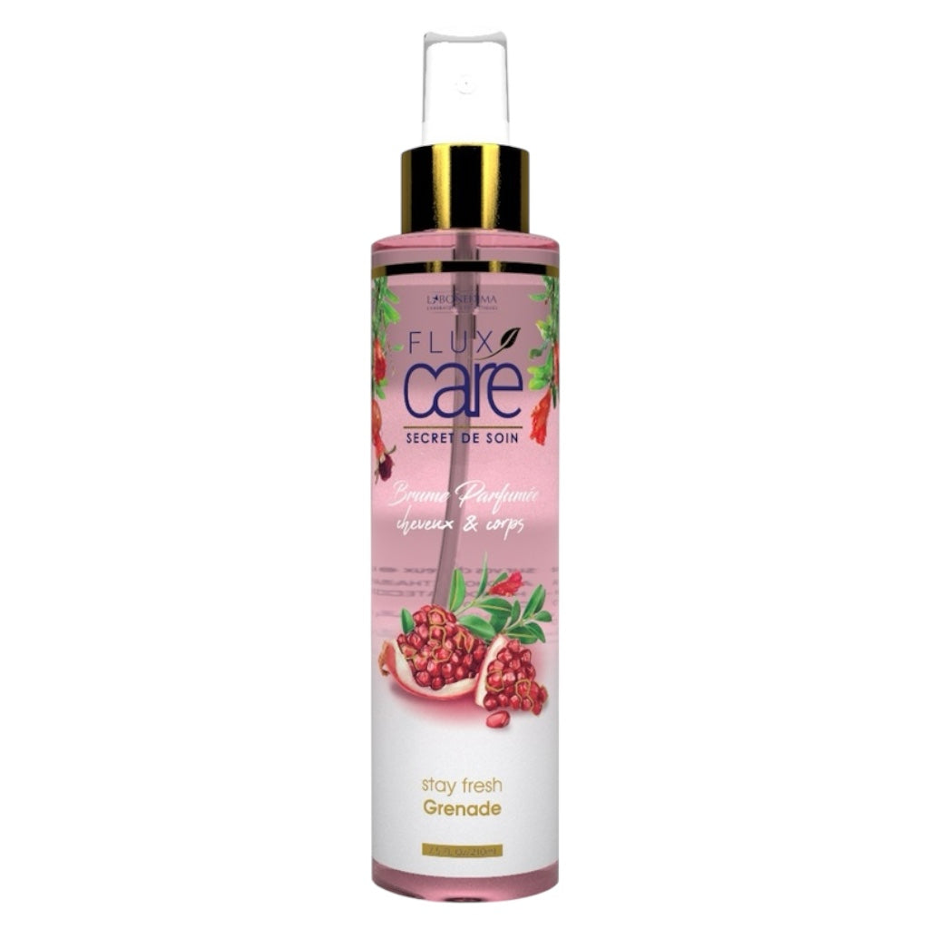 بخاخ معطر للشعر والجسم من فلوكس كير سيكريت دي سوينز، انتعاش الرمان