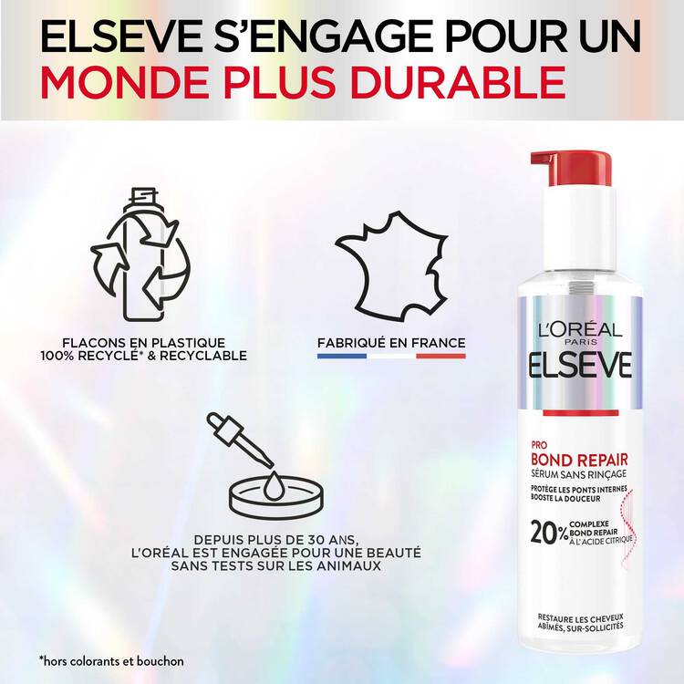Elseve Pro Bond Repair Sérum Réparateur Sans Rinçage Pour Restaurer Les Cheveux Abîmés Sur-Sollicités