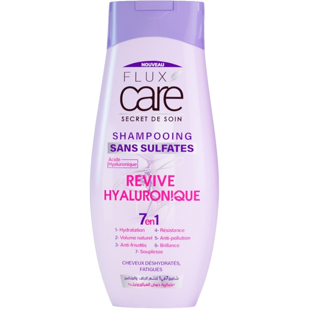 Flux Care Shampoing Sans Sulfates Revive Hyaluronique 7En1 Cheveux Déshydratés Fatigués