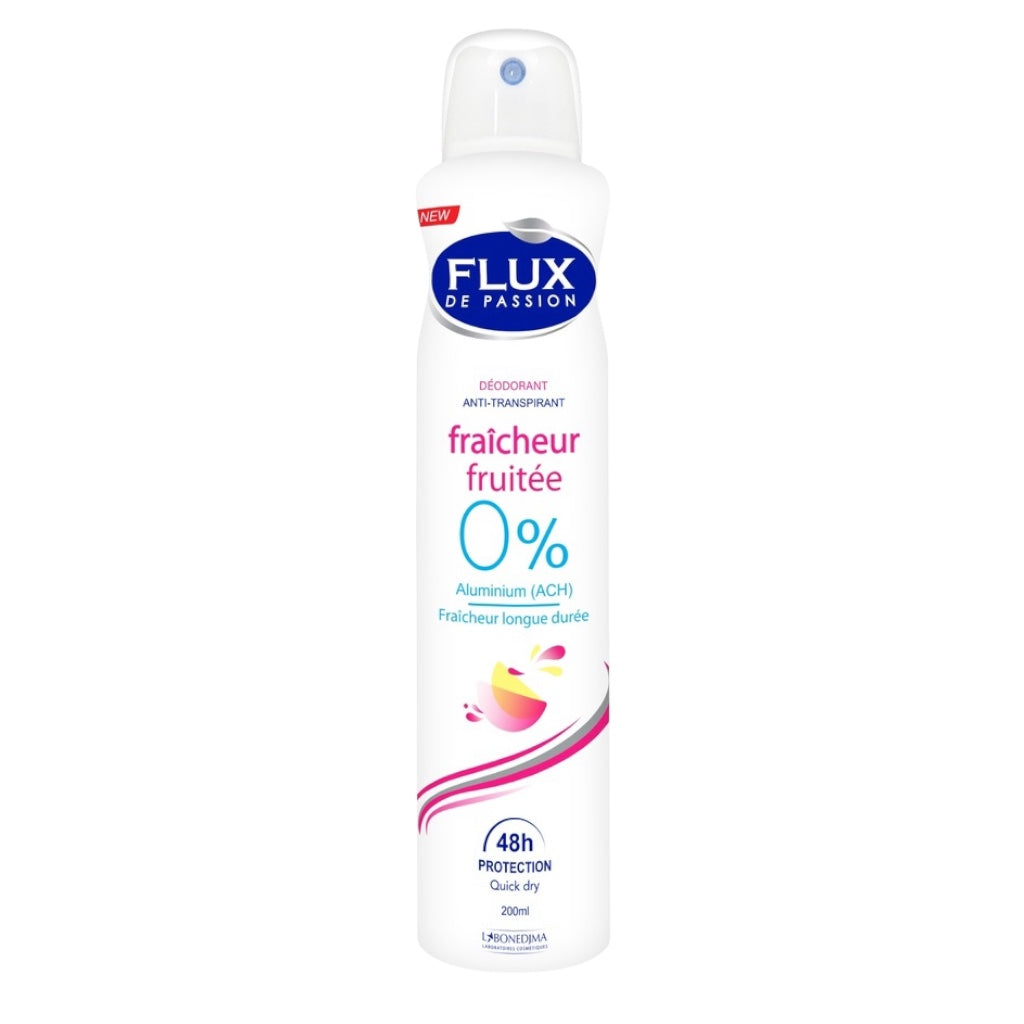 Flux De Passion Fraicheur Fruitée 0% Aluminium (Ach) Fraicheur Longue Durée Anti-Transpirant 48H Pritection