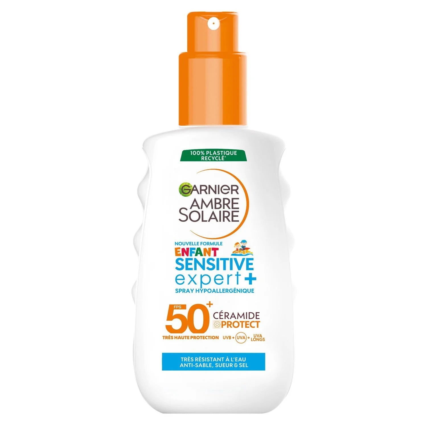 Garnier Ambre Solaire كريم واقي شمس للأطفال للجسم عامل حماية 50+، لا يسبب الحساسية، يحافظ على حاجز البشرة 200
