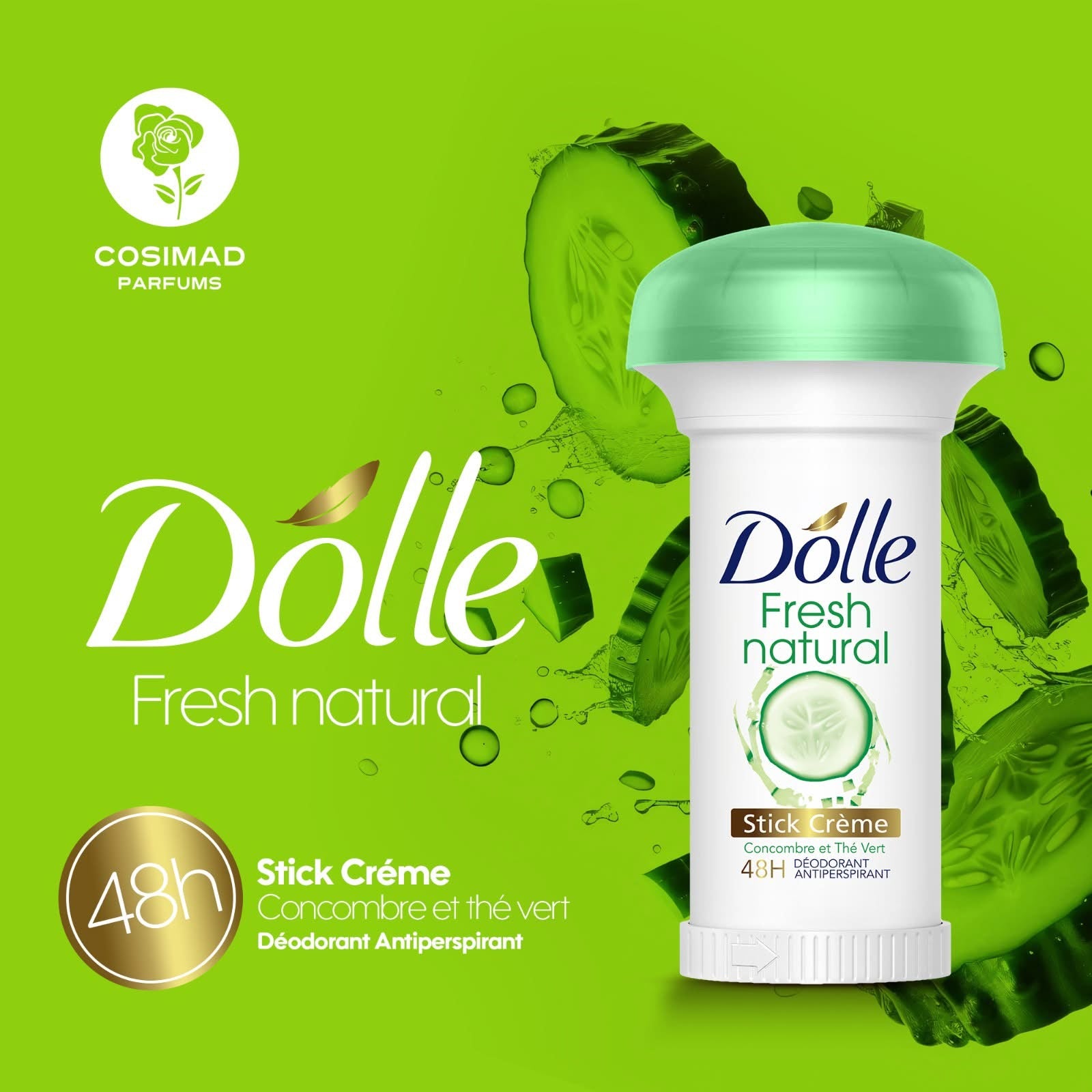 Dolle Déodorant Fresh Natural Stick Crème 48H