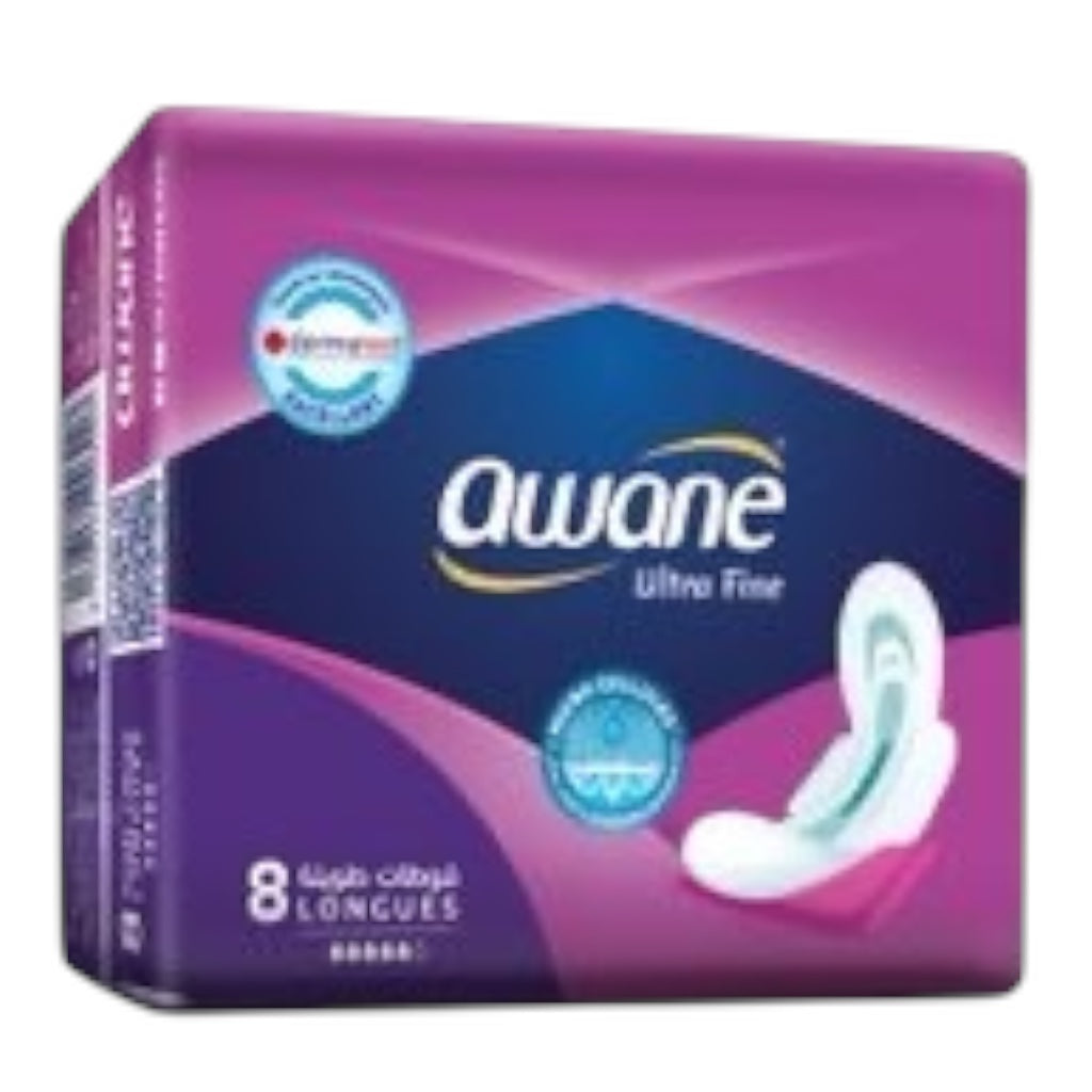 Awane Ultra Fine Serviette Hygiénique Longues X8