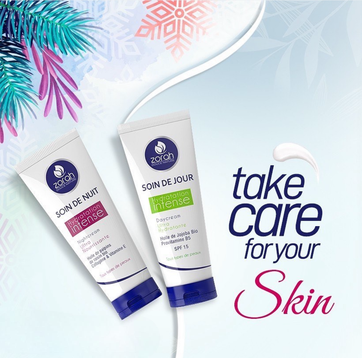 Zorah Crème De Jour Hydrataion Intese Ultra Hydratante Huile De Jojoba Bio Provitamine B5 Spf 15 Tous Types De Peaux