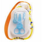 Set Manucure Bébé Kit 3-En-1 Avec Étui Bleu Coupe-Ongles Ciseaux