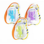 Set Manucure Bébé Kit 3-En-1 Avec Étui Bleu Coupe-Ongles Ciseaux
