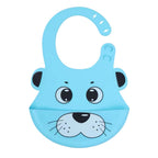 Bavoir En Silicone Souple Et Imperméable Pour Bébé Imprimé Dessin Animé Mignon Garçons Et Filles 1 Pièce