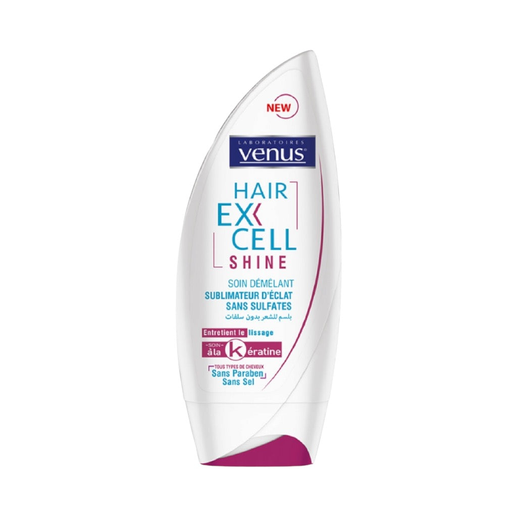 Venus Hairexcell Shine Soin Démélant Après Shampoing Sublimateur D'Éclat Sans Sulfates
