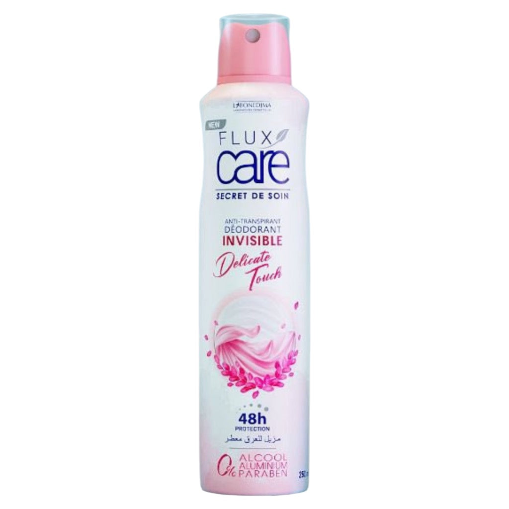 Flux Care Anti-Transpirant Déodorant Invisible Délicate Touch 0% Alcool Aluminium Paraben