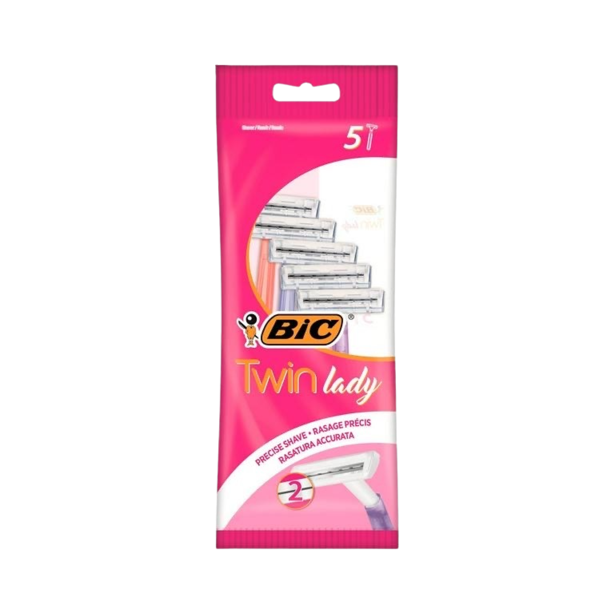 Bic Twin Femme Rasoirs Rose Femmes Peau Sensible Pack De 5 Rasoirs
