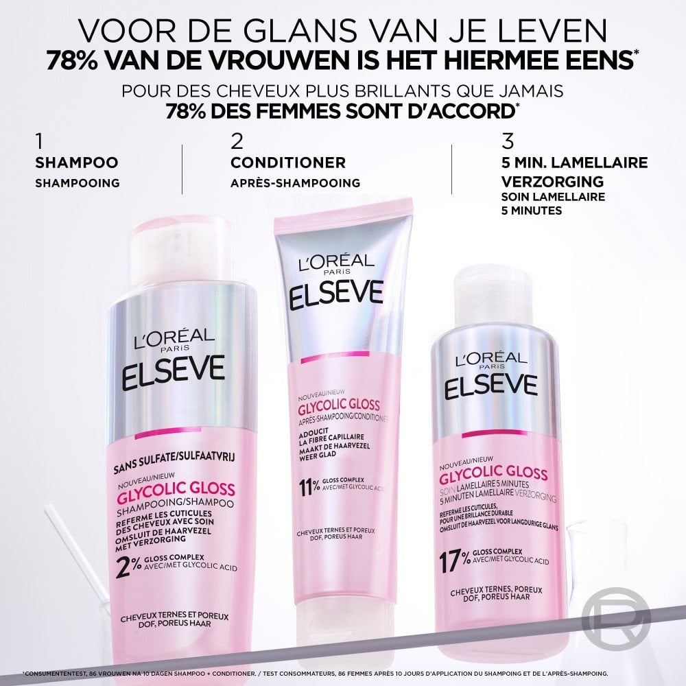 Elseve/Elvive Shampoing Sans Sulfates Glycolic Gloss