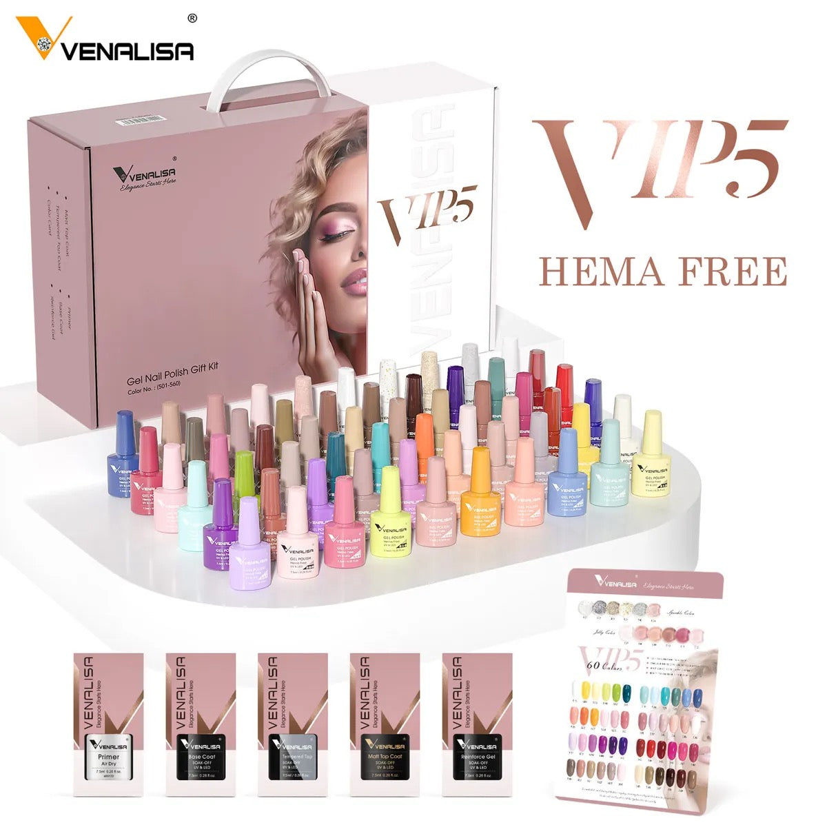 Venalisa Vip1-5 60 Couleurs Uv Gel Vernis À Ongles Semi-Permanent