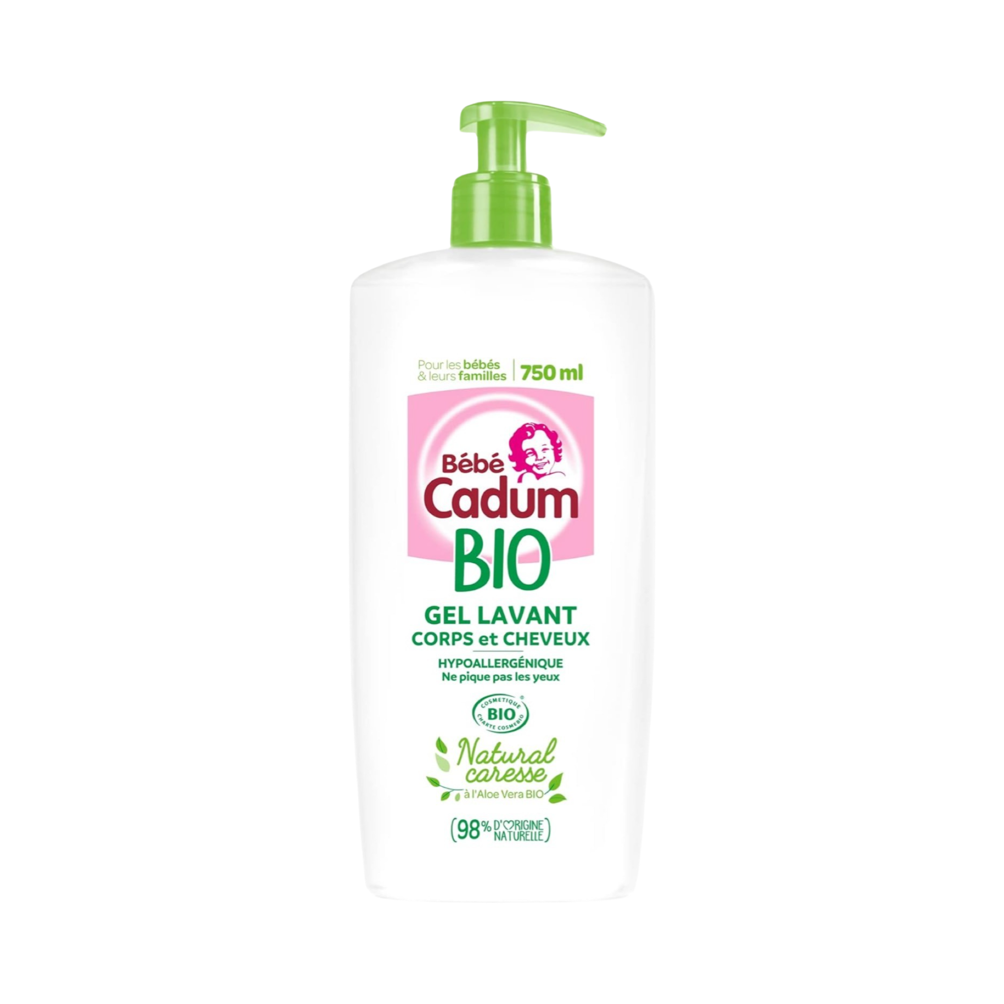 Cadum Gel Lavant Corps & Cheveux Bio Natural Caresse