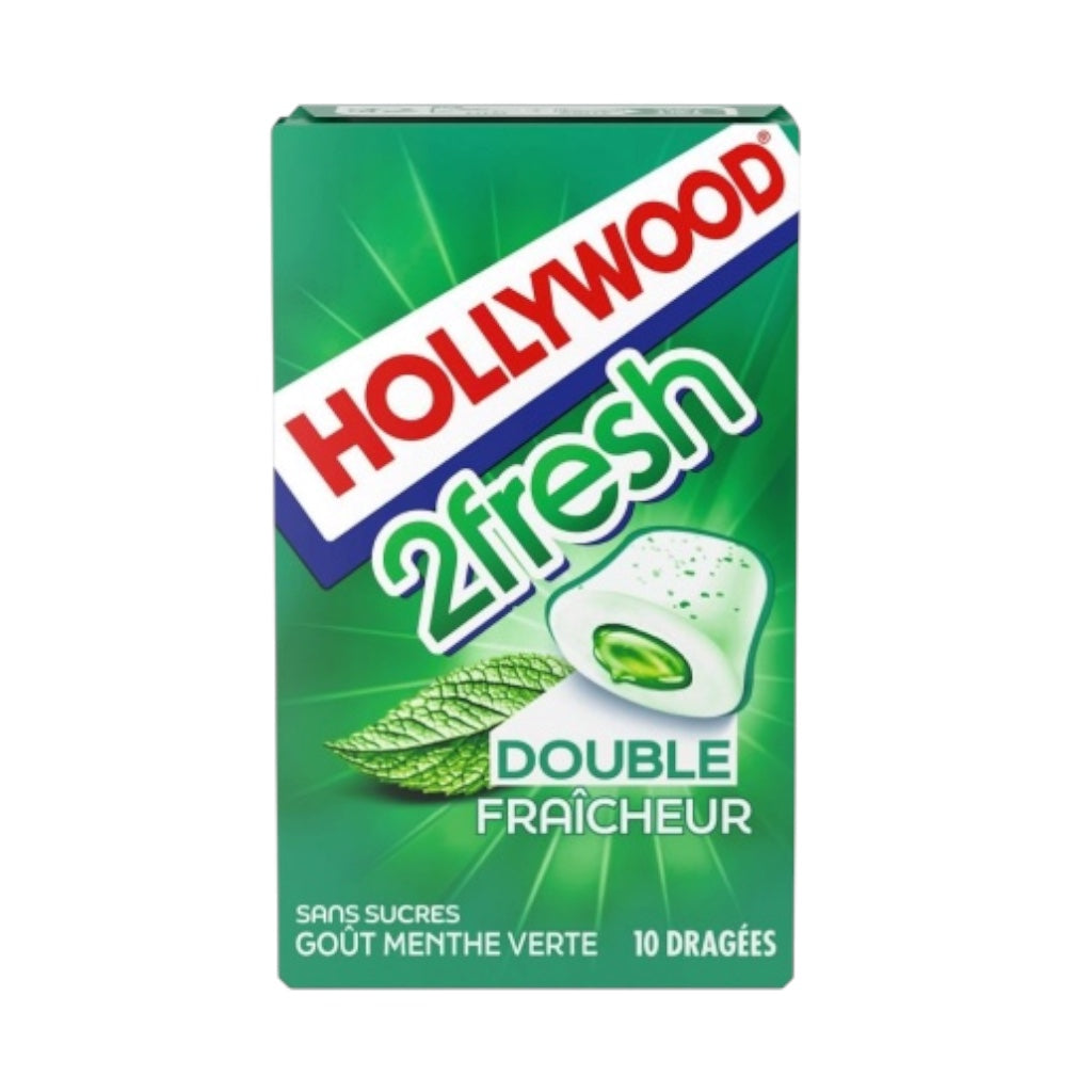 Hollywood 2Fresh انتعاش مضاعف بالنعناع الأخضر 10 أقراص للمص