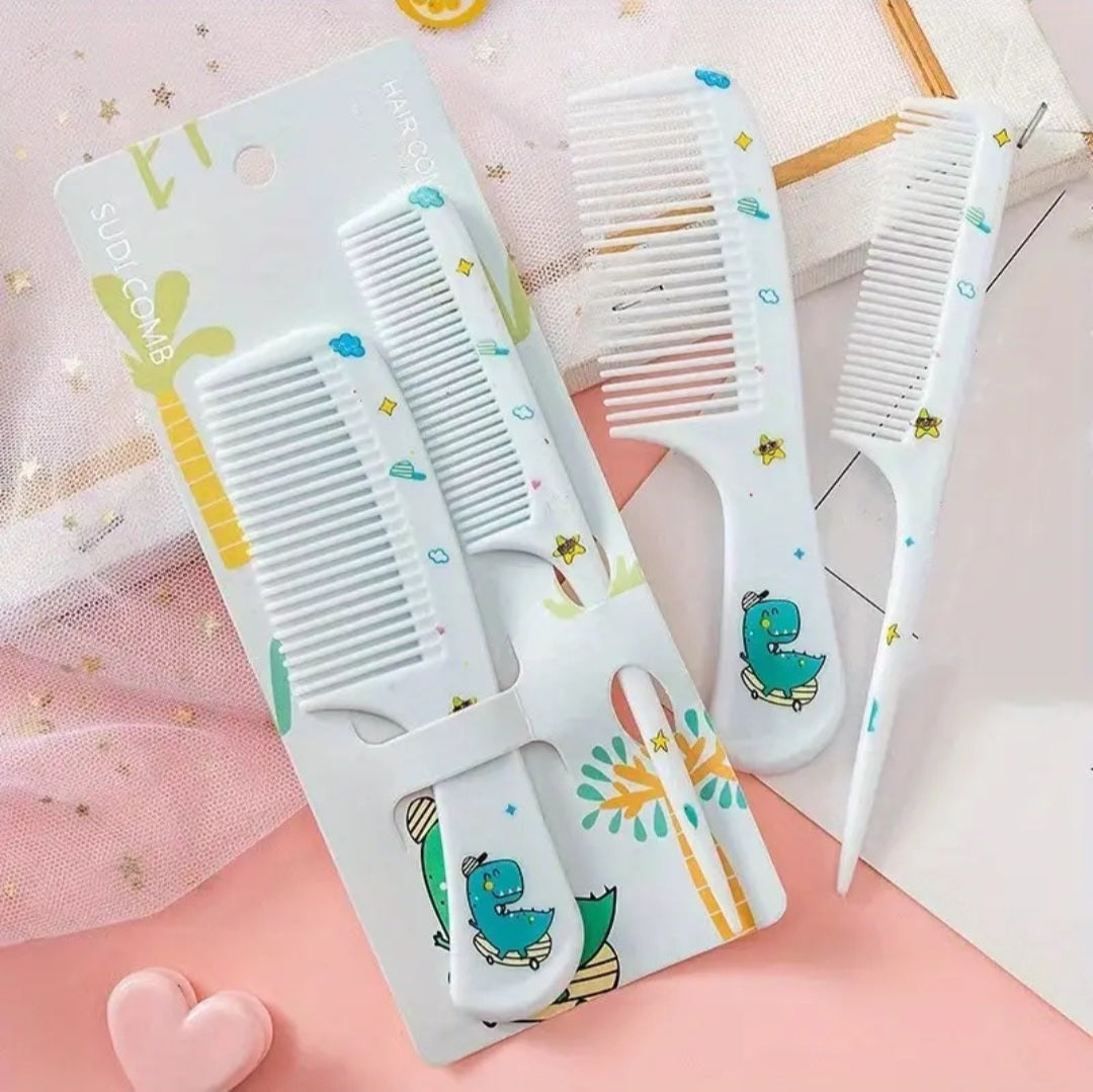 Brosse Peigne À Cheveux De Finition Antistatique De Dessin Animé 2 Pièces