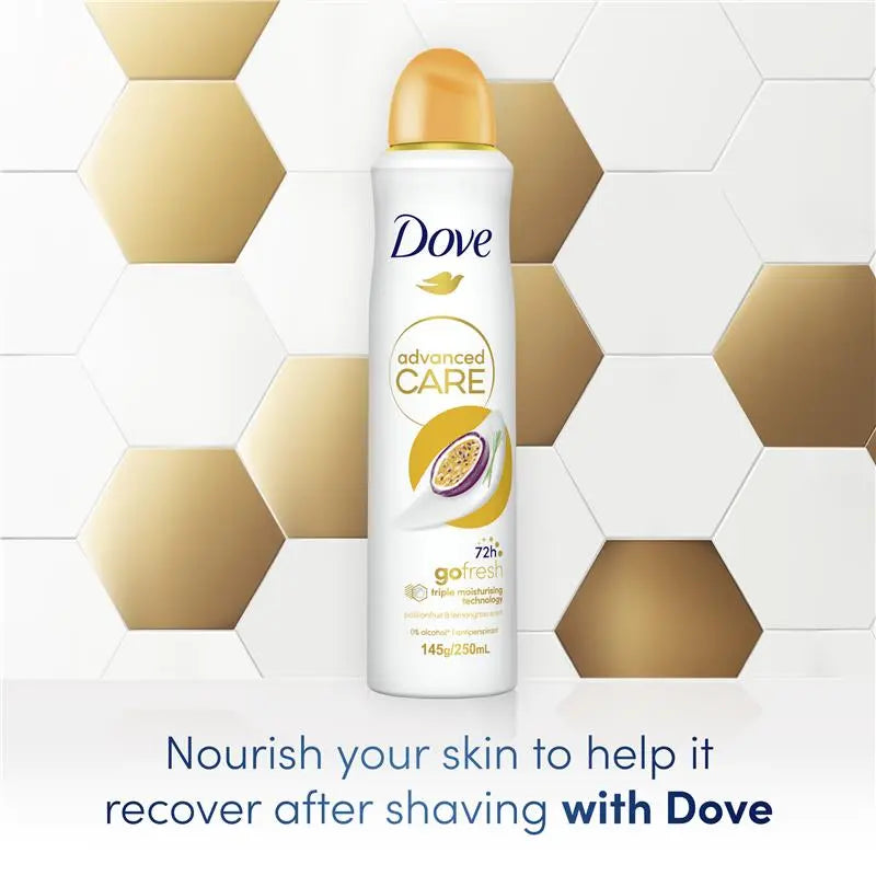 Dove Déodorant Spray Women Advanced Care Antiperspirant Aerosol Passionfruit & Lemongrass