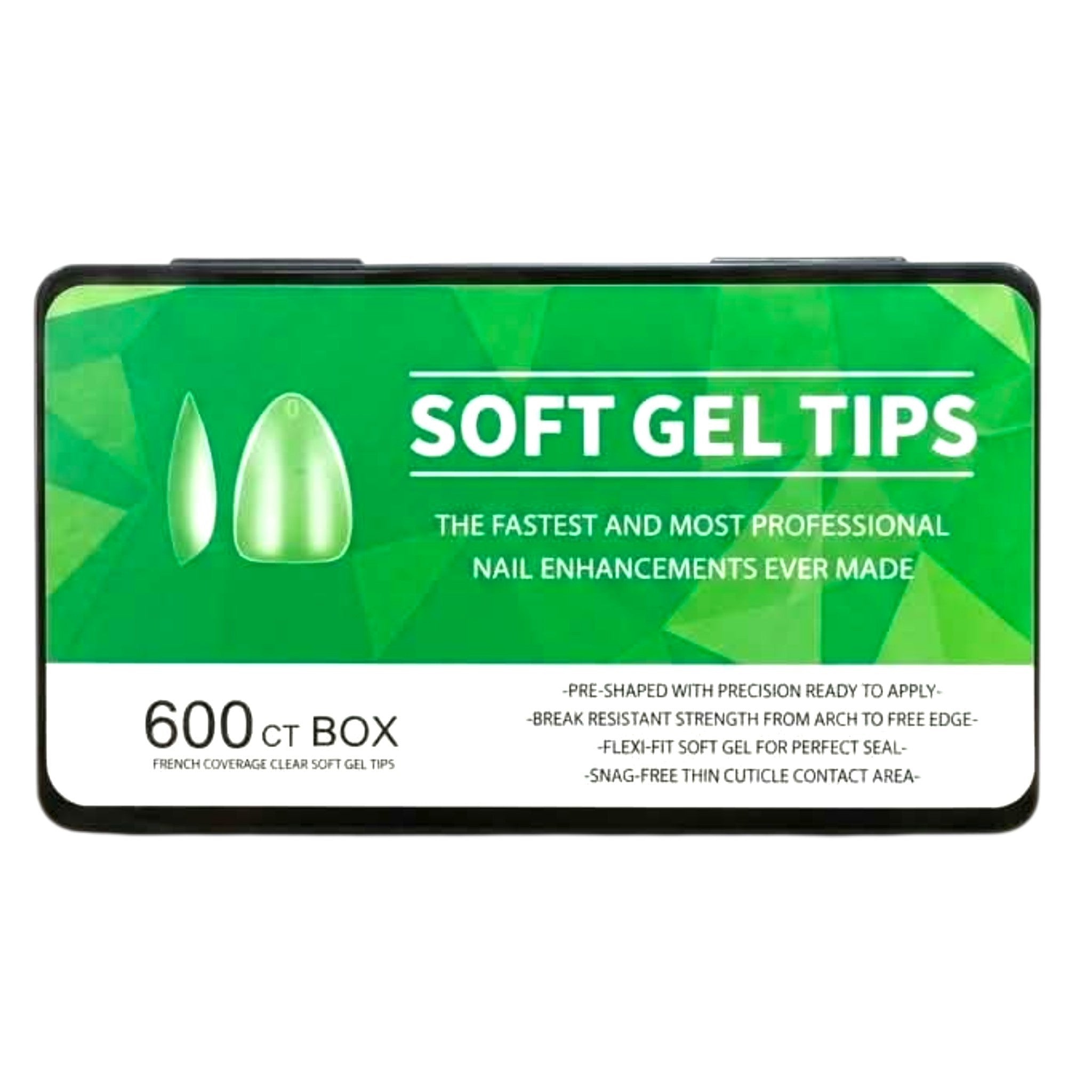 Capsules Américaines Soft Gel Tips Ballerine Boîte De 600 Pièces