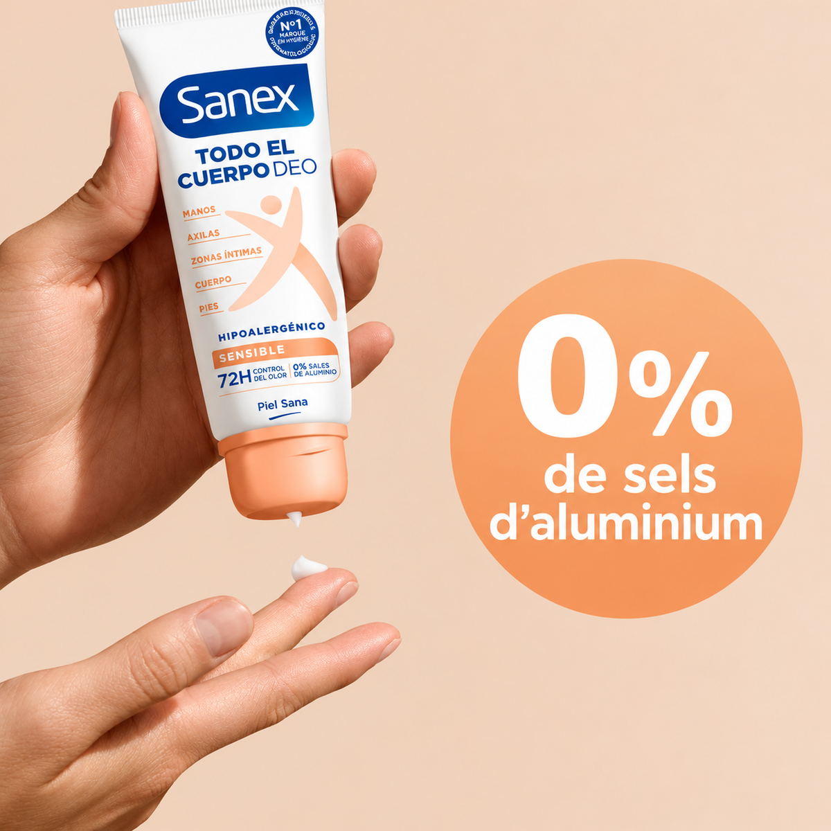Sanex Déodorant Pour Tout Le Corps Sensitive 72h – Peaux Sensibles Hypoallergénique