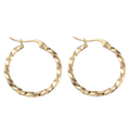 2Paire Creoles Dore Boucles D'Oreilles Acier Inoxydable Hypoallergenique