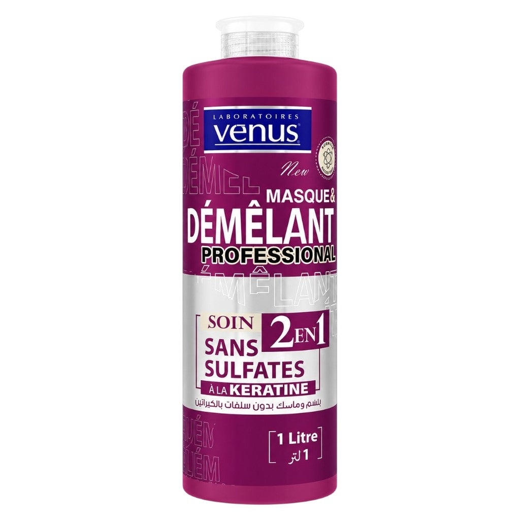 Venus Masque & Démêlant Professionnel 2En1 Sans Sulfates À La Kératine