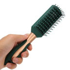 Brosse À Cheveux À Neuf Rangées Peigne À Nervures De Massage Design Creux Polyvalent Pour Peigne À Nervures De Salon De Coiffure