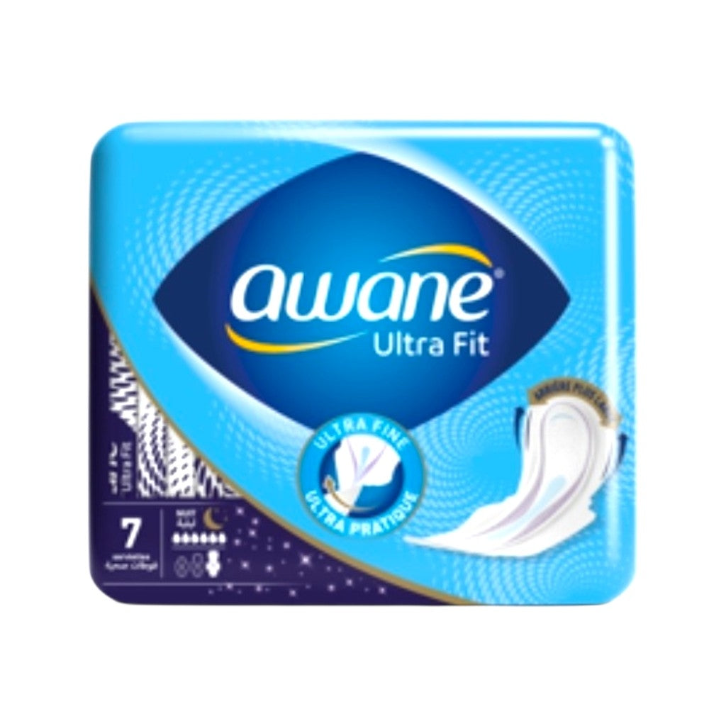 Awane Serviette Hygiénique Ultra Fit Nuit Pack X7 Pcs