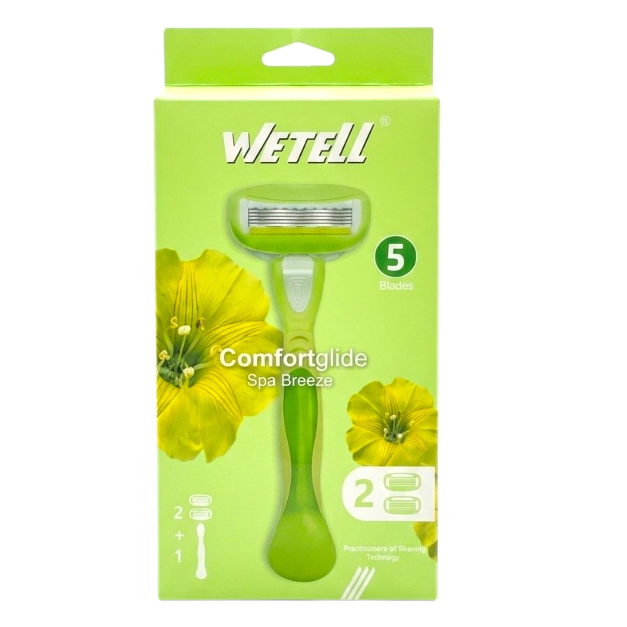Wetell Comfortglide Spa Breeze – Rasoir Femme 5 Lames avec 2 Recharges