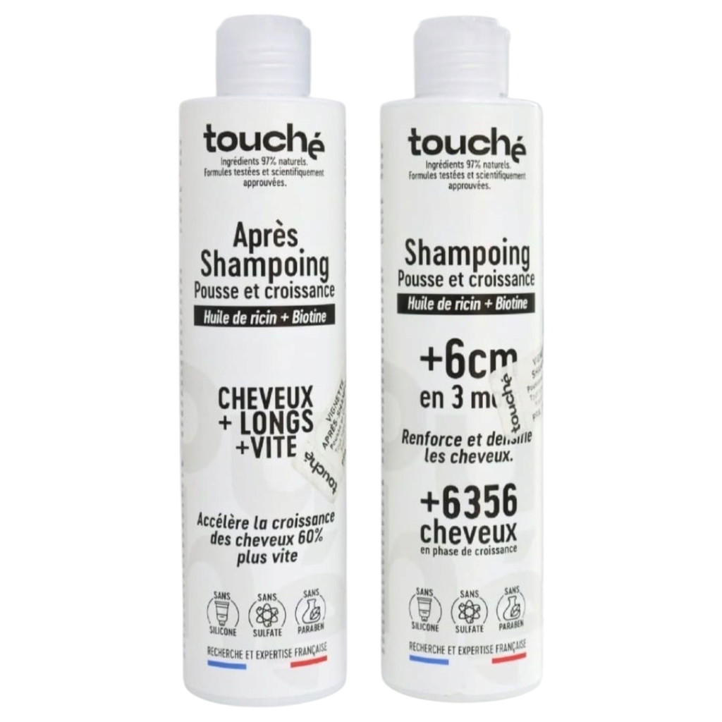 Touché Après+Shampoing Pousse Et Croissance Huile De Ricin + Biotine Pâques
