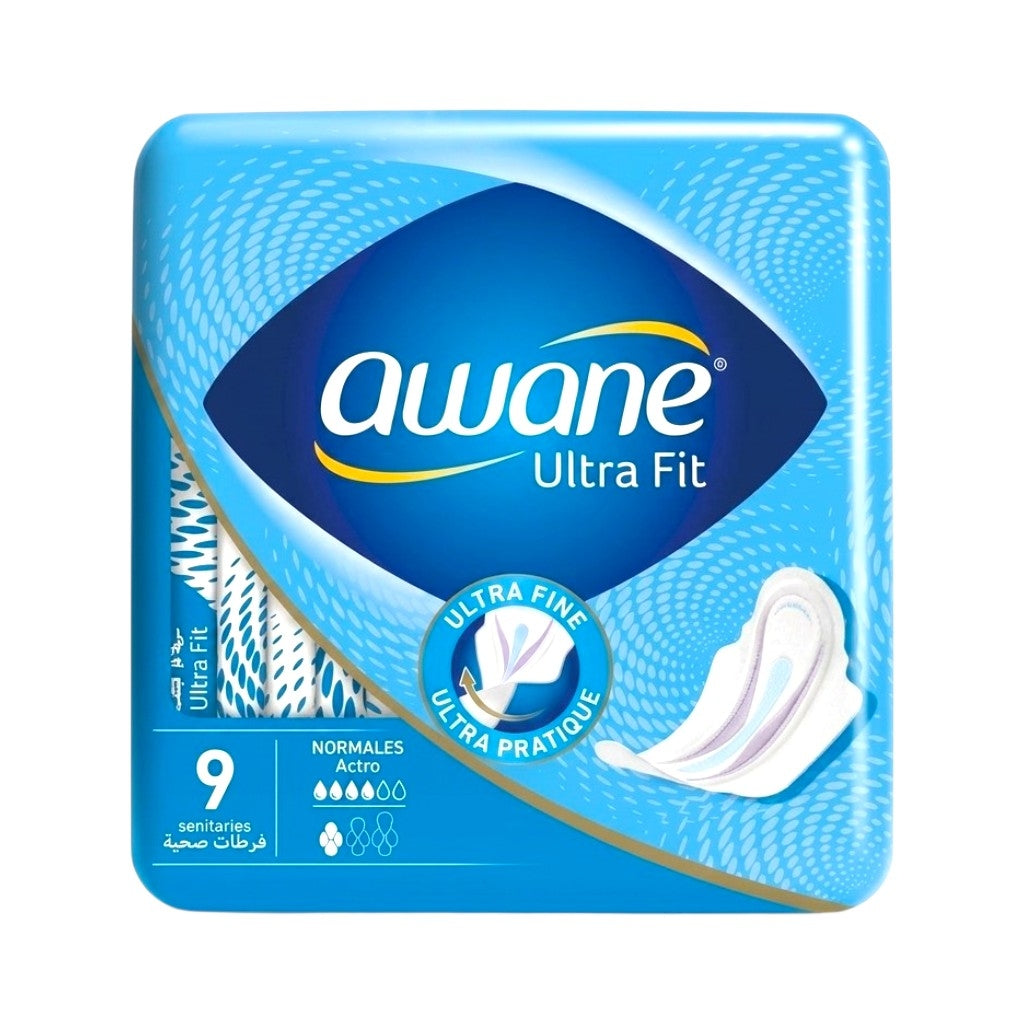 Awane Serviette Hygiénique Ultra Fit Normale Pack X9 Pcs