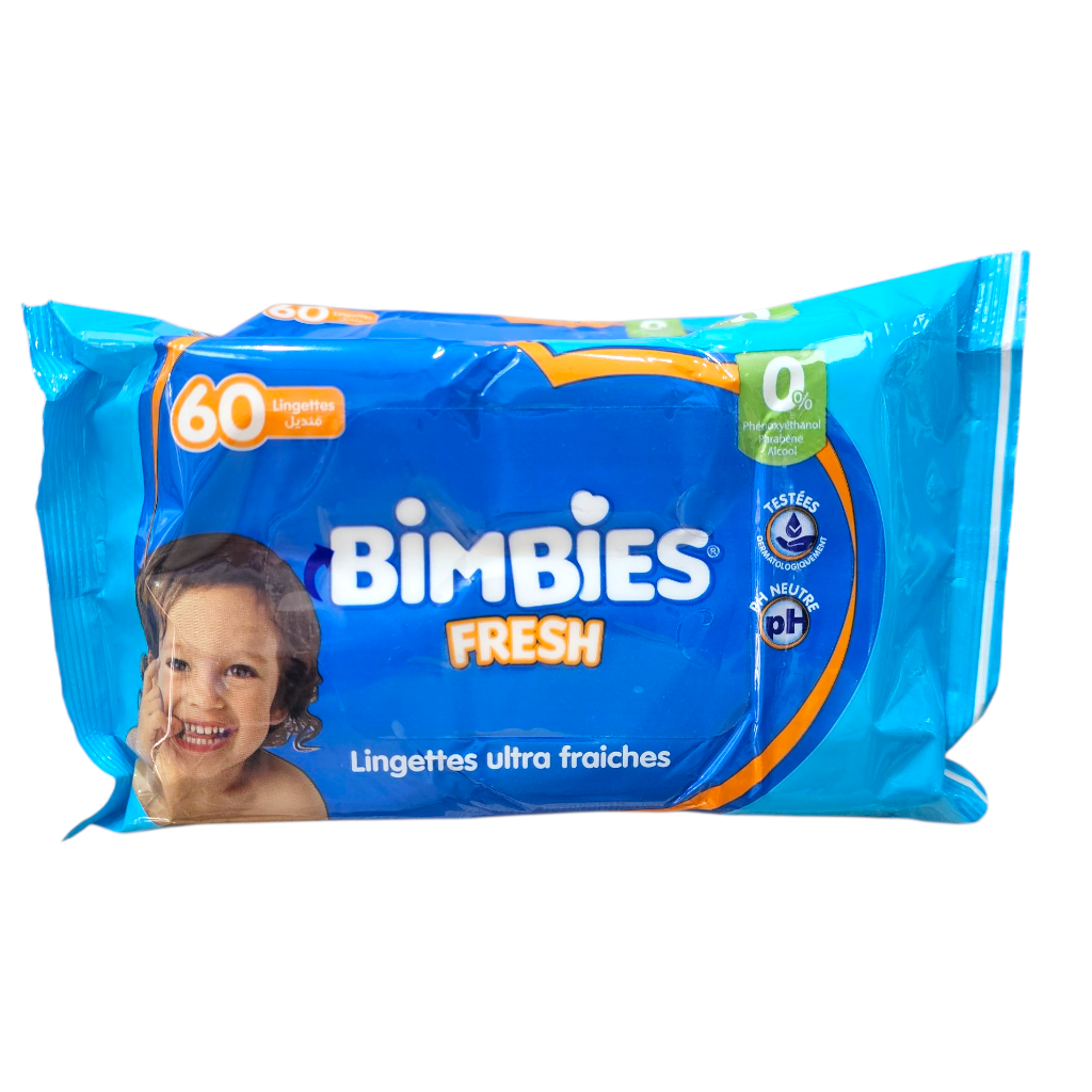 Bimbies Fresh Lingerres Ultra Fraîches 60 Lingettes