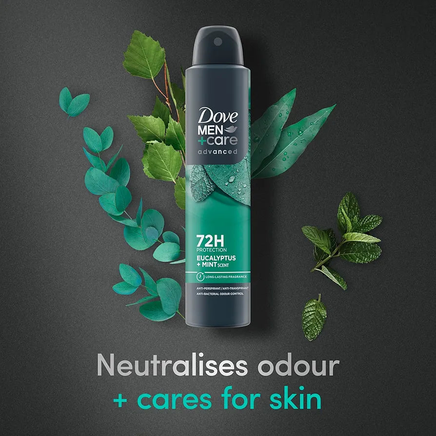 Dove Déodorant Men Care Advanced 72H Protection Eucalyptus Spray