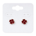 Boucles D'Oreilles "Chance" Émaillées Rouge
