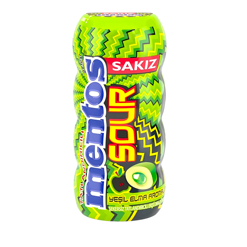 Mentos Sour Gum Green Apple Flavored