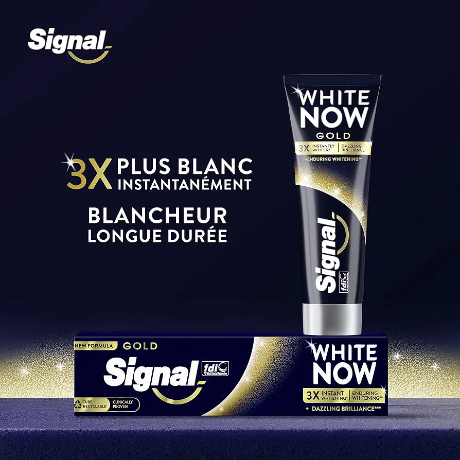 Signal Gold White Now  Dentifrice Blancheur Instantanée 3X