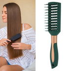 Brosse À Cheveux À Neuf Rangées Peigne À Nervures De Massage Design Creux Polyvalent Pour Peigne À Nervures De Salon De Coiffure