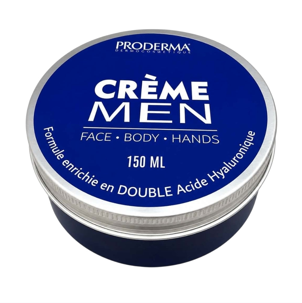 Proderma Crème Men Visage Corps & Mains À L’Acide Hyaluronique