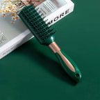Brosse À Cheveux À Neuf Rangées Peigne À Nervures De Massage Design Creux Polyvalent Pour Peigne À Nervures De Salon De Coiffure