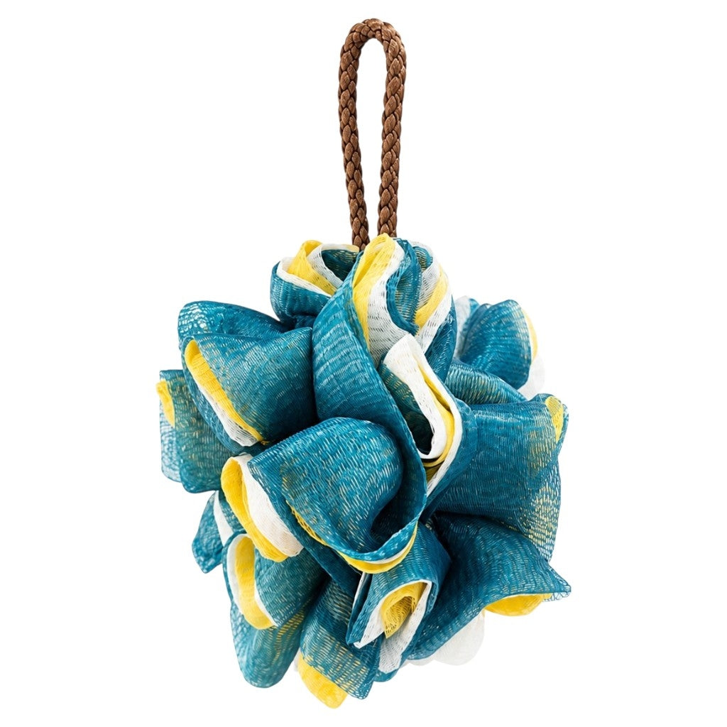 1Pc Éponge De Bain Chouchou Exfoliantes En Maille Douce Sans Odeur Multicolore Avec Cordon